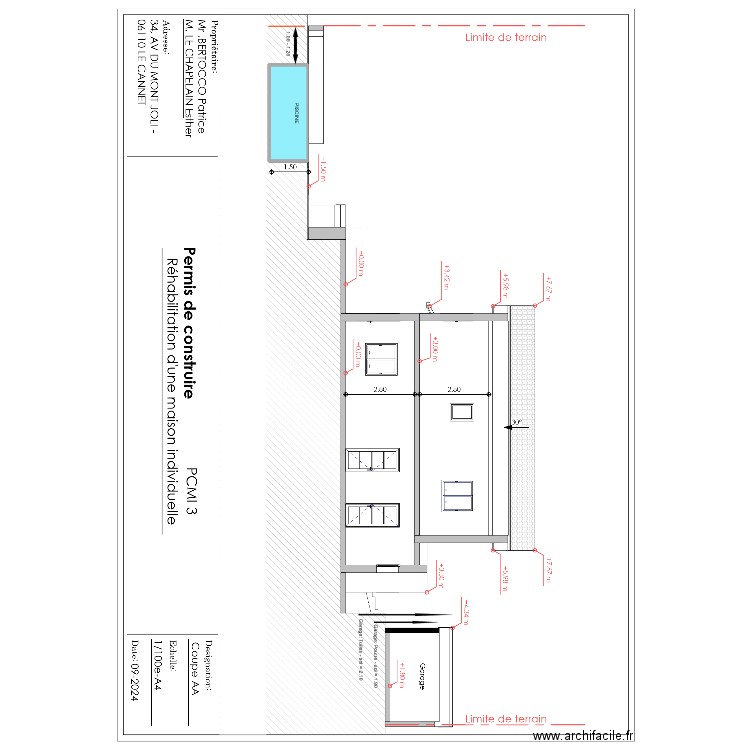 PCMI-3. Plan de 1 pièce et 46 m2