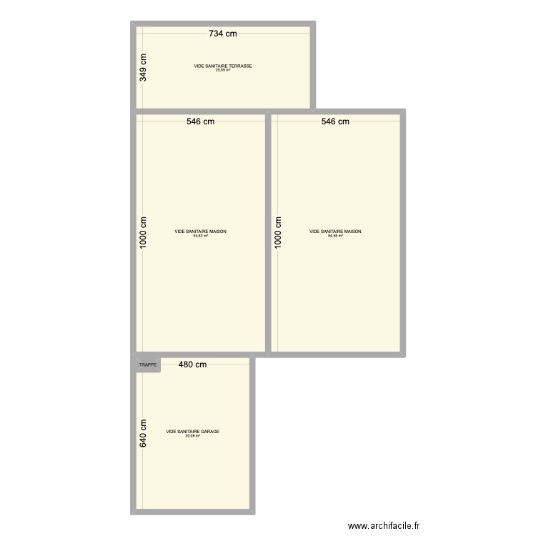 VS LONNY. Plan de 5 pièces et 166 m2