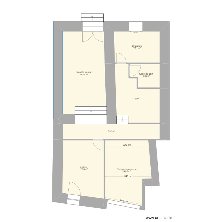 maison Nani et Christophe 5. Plan de 7 pièces et 74 m2