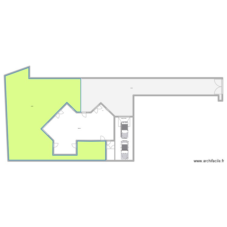 aublanc R1 terrain. Plan de 5 pièces et 538 m2