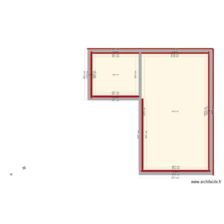 depot 1. Plan de 8 pièces et 85 m2