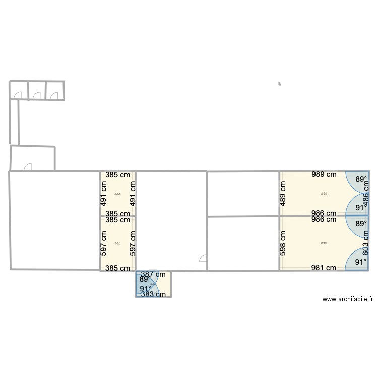 Préparation. Plan de 5 pièces et 160 m2