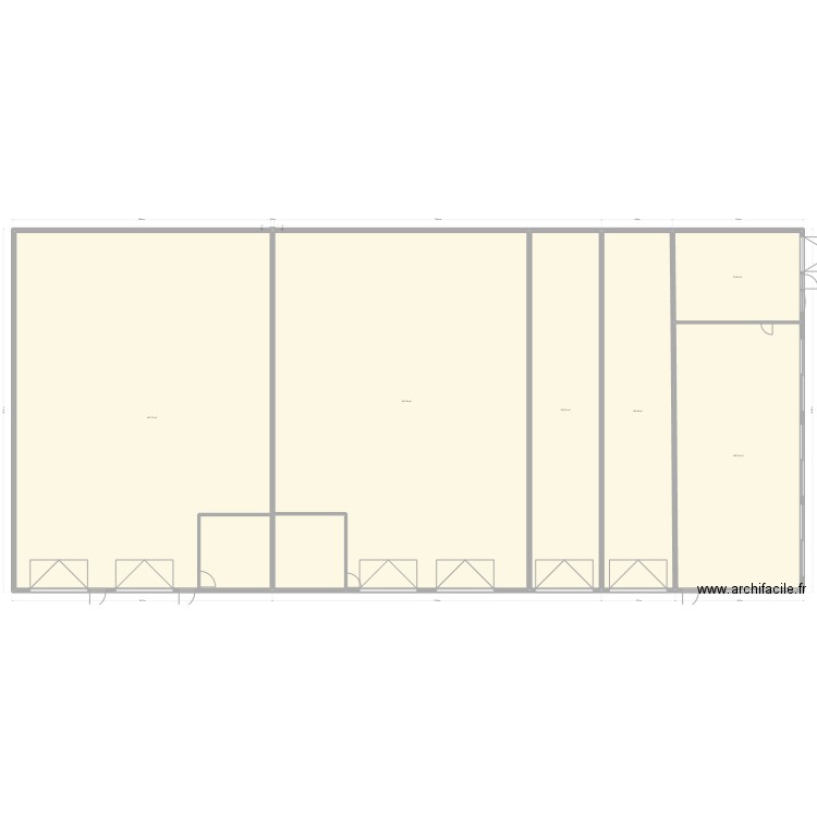 depot. Plan de 6 pièces et 1334 m2