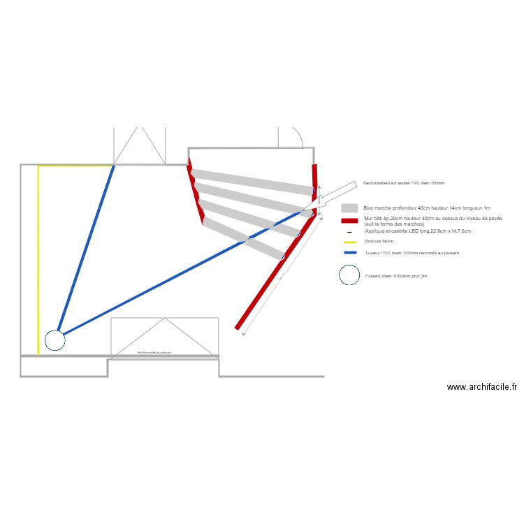 Goncalves 2.05 + réseau bordures. Plan de 5 pièces et 8 m2