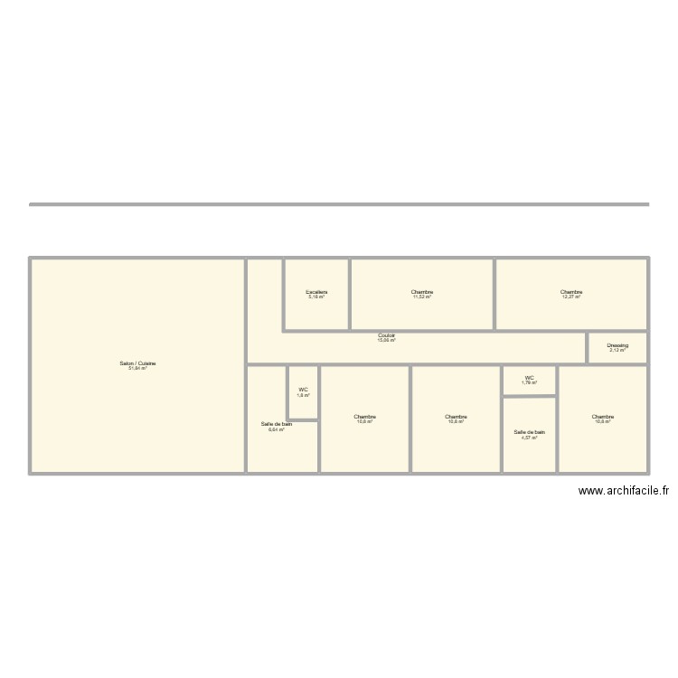 Projet maison 2. Plan de 13 pièces et 145 m2