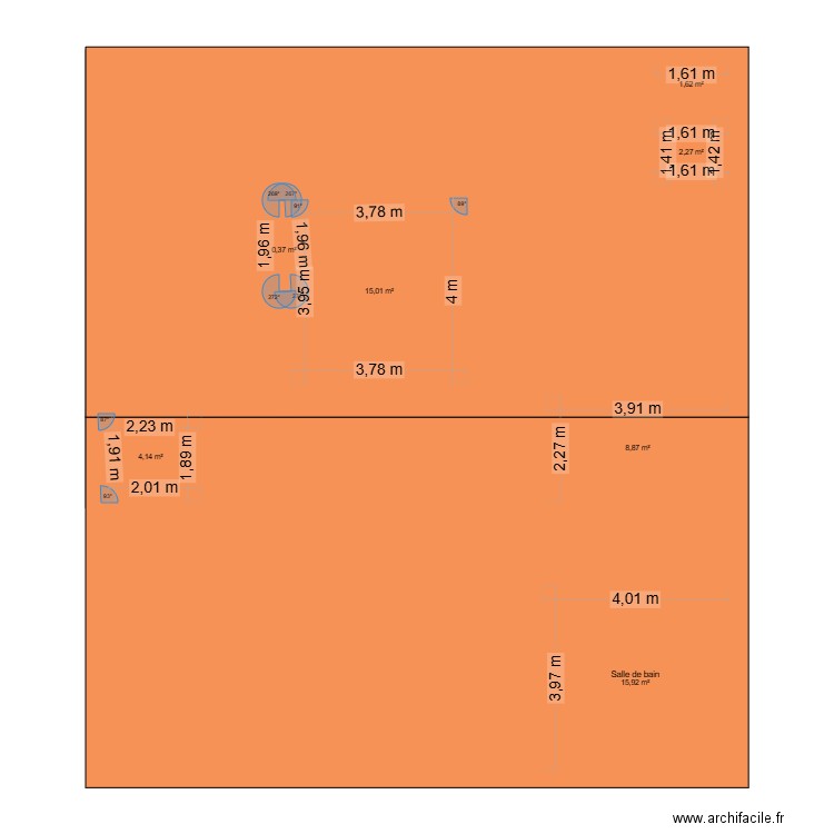 Blandine Bouba Dianna. Plan de 7 pièces et 48 m2