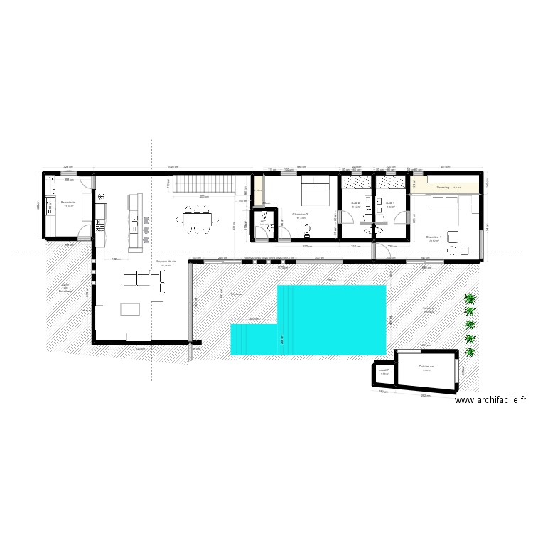 RDC villa dream. Plan de 13 pièces et 326 m2