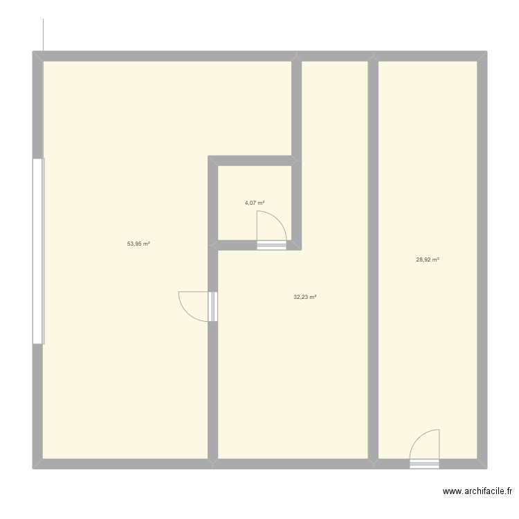 LYCEE SURY. Plan de 4 pièces et 119 m2