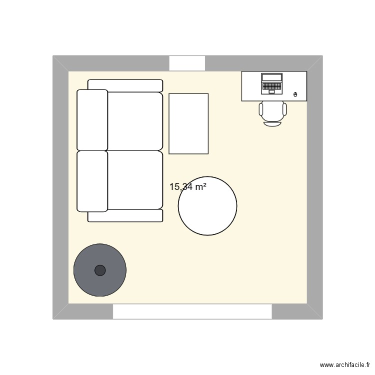 Alice Lambert. Plan de 1 pièce et 15 m2