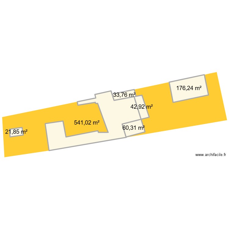 OKN. Plan de 6 pièces et 876 m2