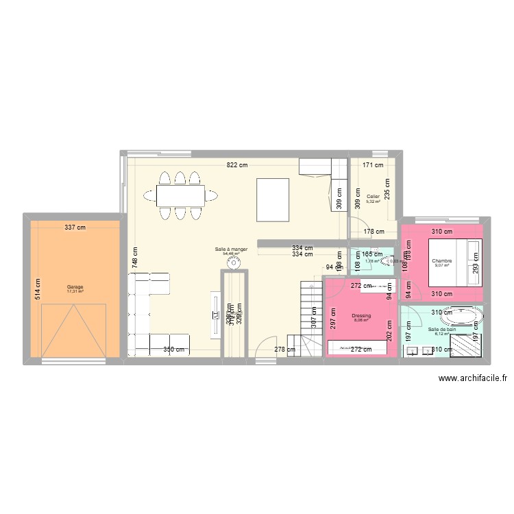 proposition 3. Plan de 18 pièces et 181 m2