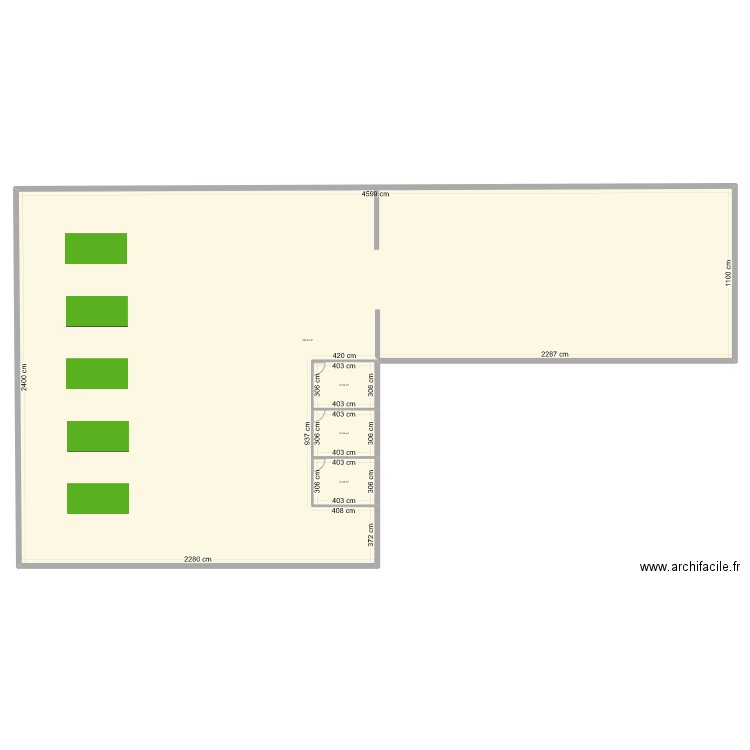 locaux1. Plan de 4 pièces et 801 m2