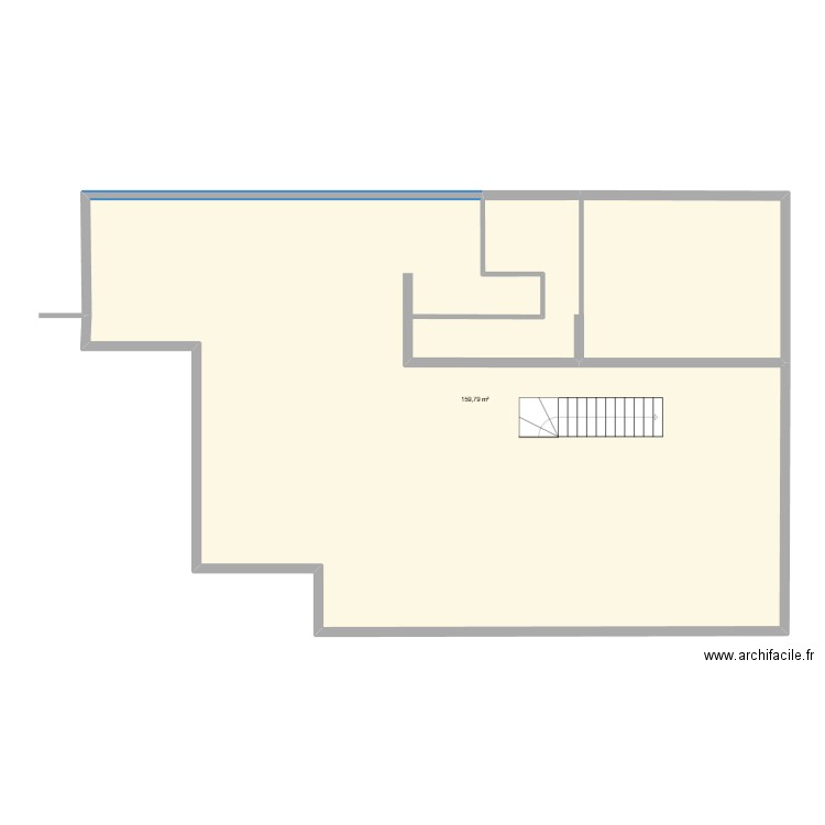 Sous Sol. Plan de 1 pièce et 160 m2