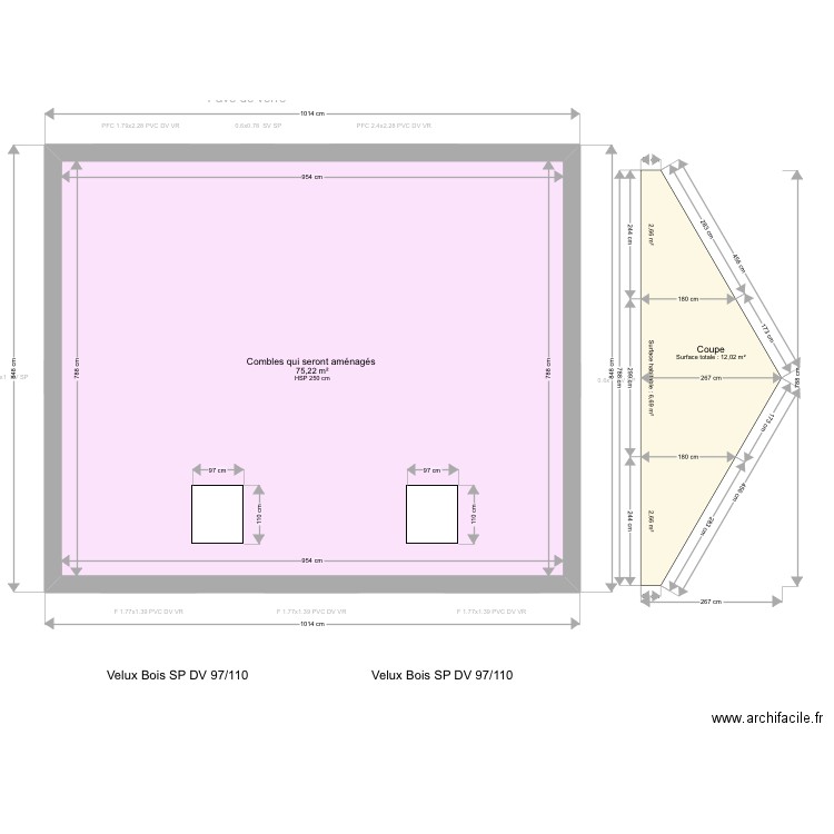 ML24015961. Plan de 18 pièces et 214 m2