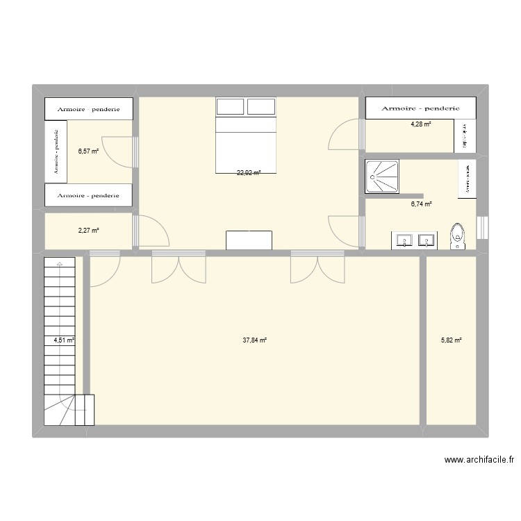 plan maison 11 2024 haut. Plan de 8 pièces et 91 m2