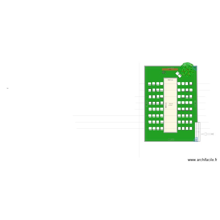 Cérémonie Laïque. Plan de 2 pièces et 114 m2