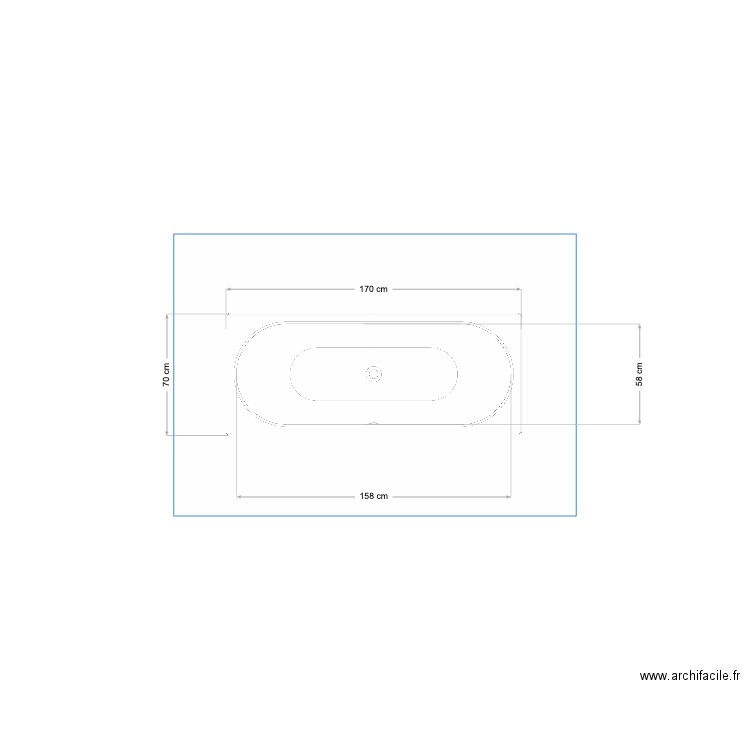 baignoire. Plan de 0 pièce et 0 m2