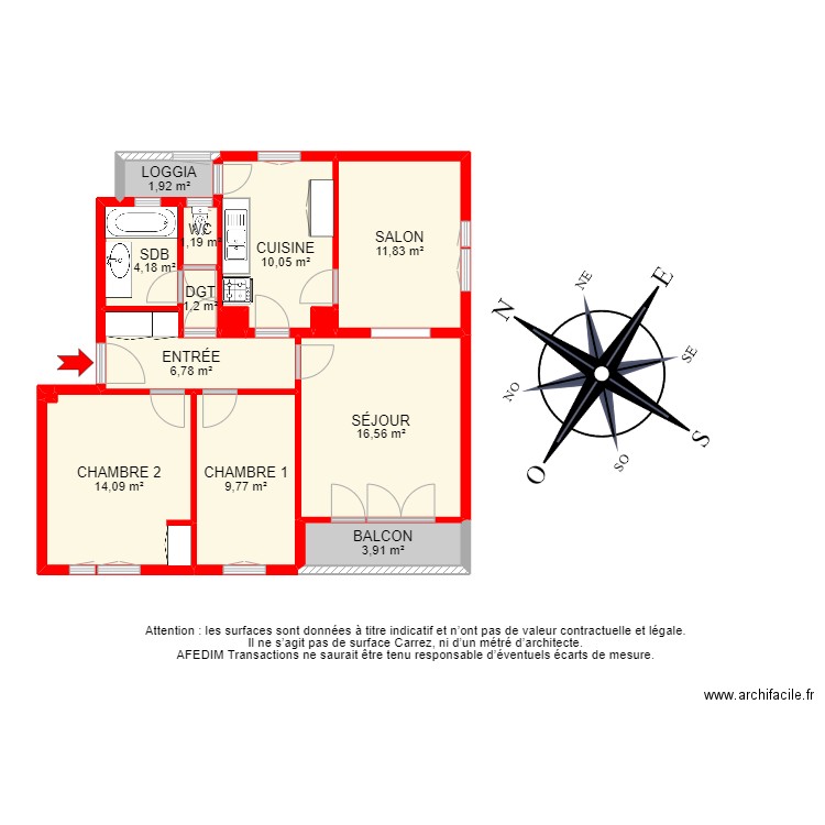 BI20071 -. Plan de 16 pièces et 104 m2