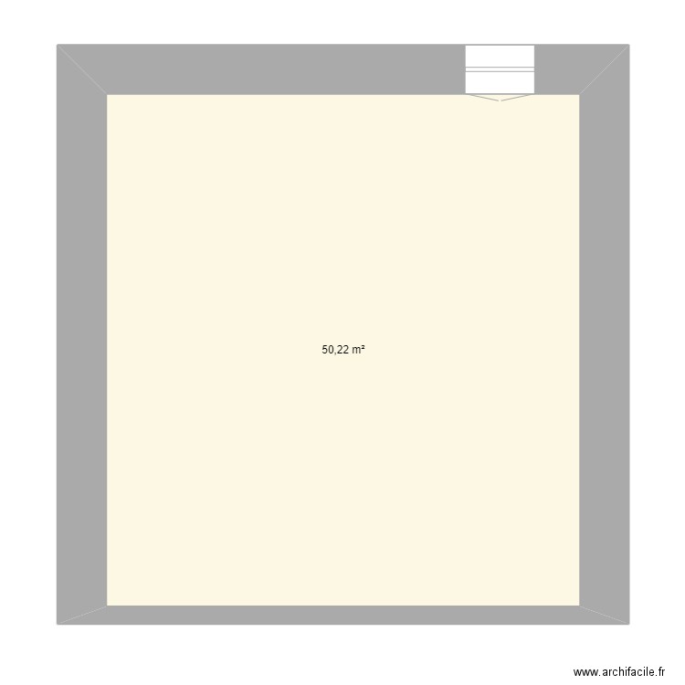 pueblo1. Plan de 1 pièce et 50 m2