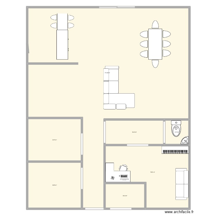 maison. Plan de 7 pièces et 598 m2