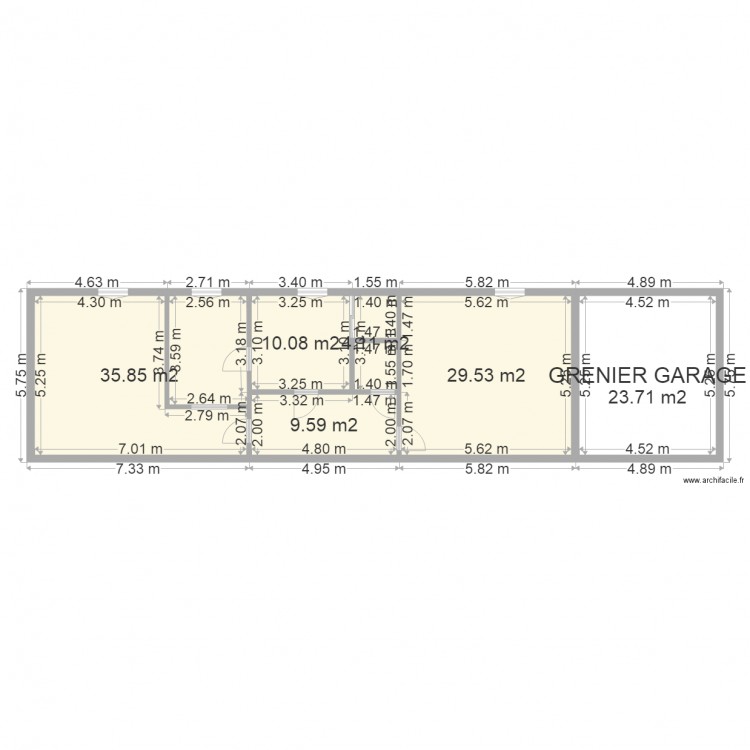 1er etage model 1 . Plan de 0 pièce et 0 m2