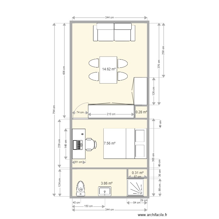 Dépendance Finale. Plan de 0 pièce et 0 m2