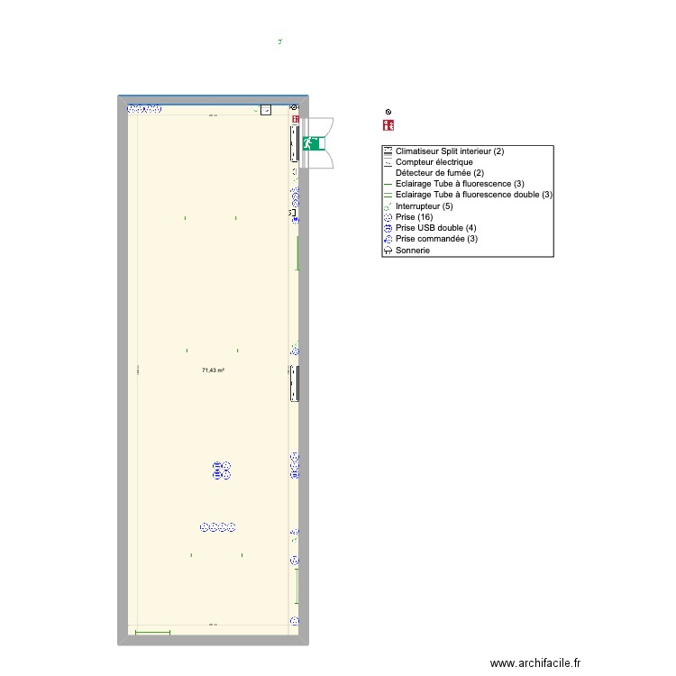 Laseeta - atelier de couture. Plan de 1 pièce et 71 m2