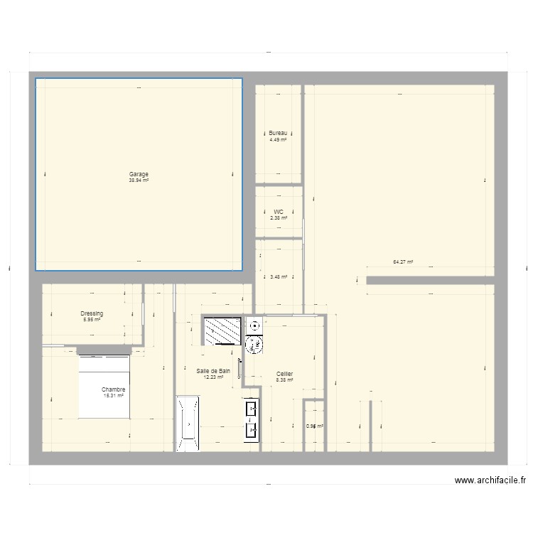 REZ DE CHAUSSEE ESSAI 8. Plan de 0 pièce et 0 m2