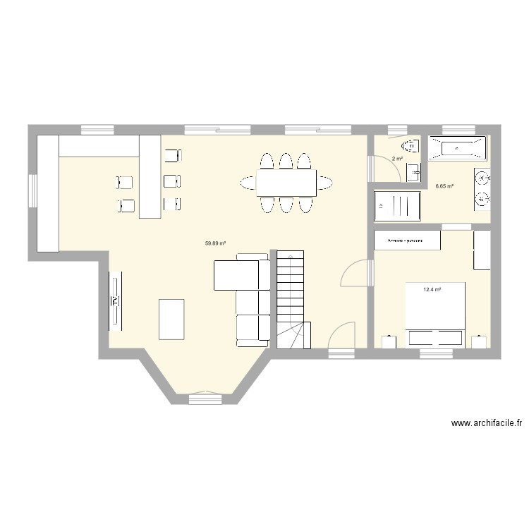 RDC. Plan de 0 pièce et 0 m2