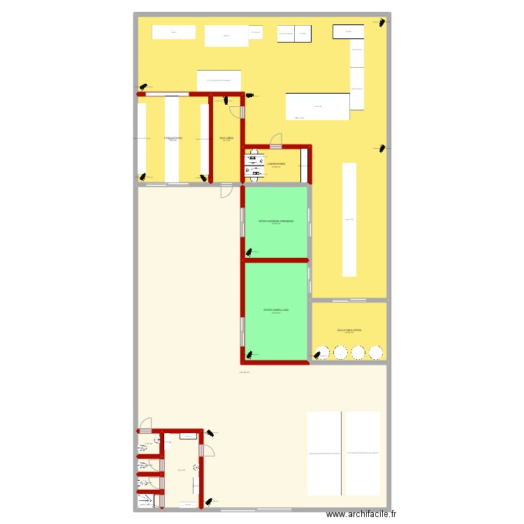 plan usine 630m2 transformation. Plan de 0 pièce et 0 m2