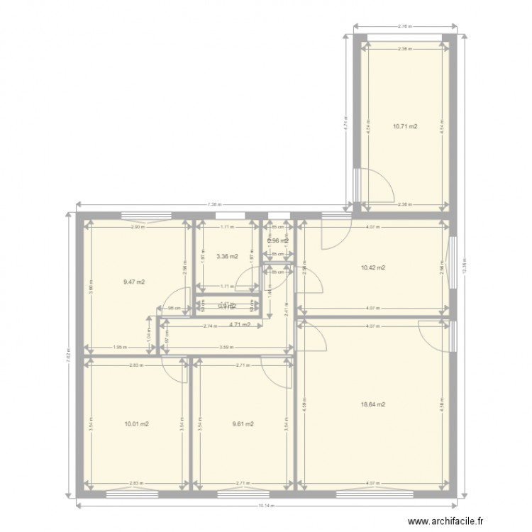 2 studios. Plan de 0 pièce et 0 m2