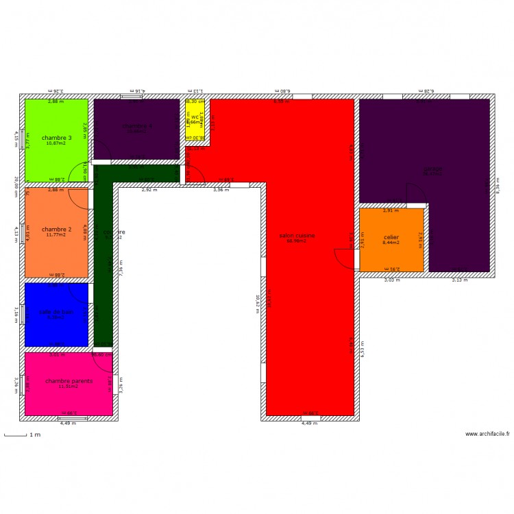 maison u seb cornier. Plan de 0 pièce et 0 m2