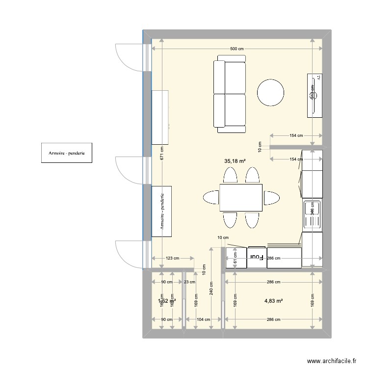 SALON SALLE A MANGER. Plan de 0 pièce et 0 m2