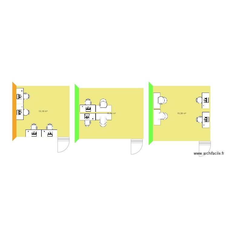 Bureau CC. Plan de 0 pièce et 0 m2