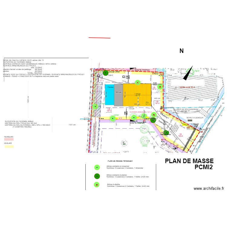 Plan de masse. Plan de 0 pièce et 0 m2