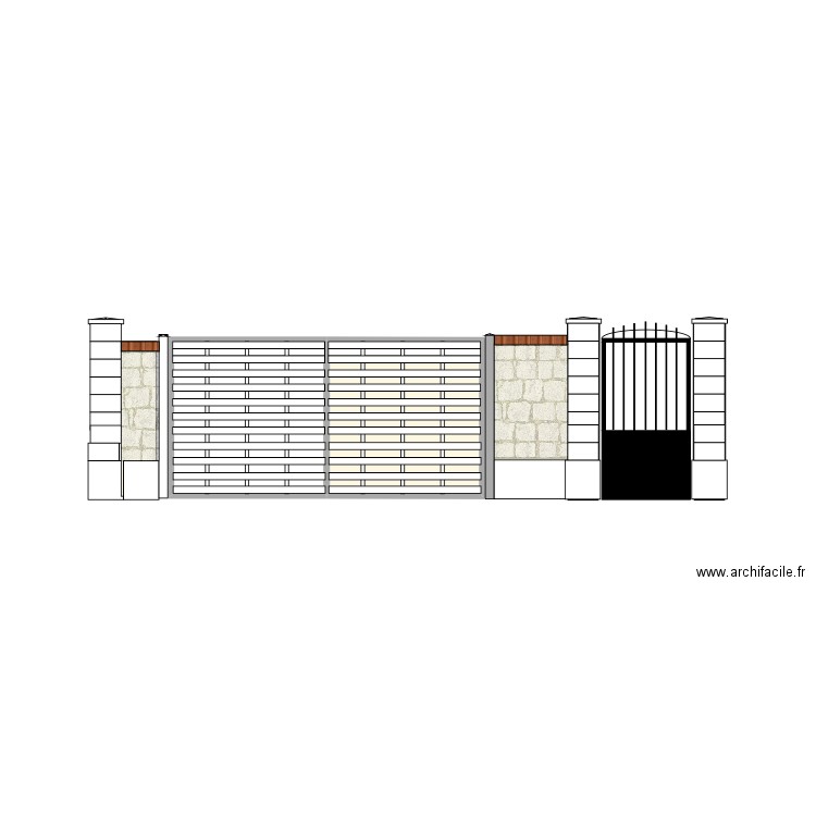 CLOTURE. Plan de 4 pièces et 7 m2