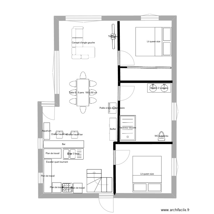 maison. Plan de 0 pièce et 0 m2