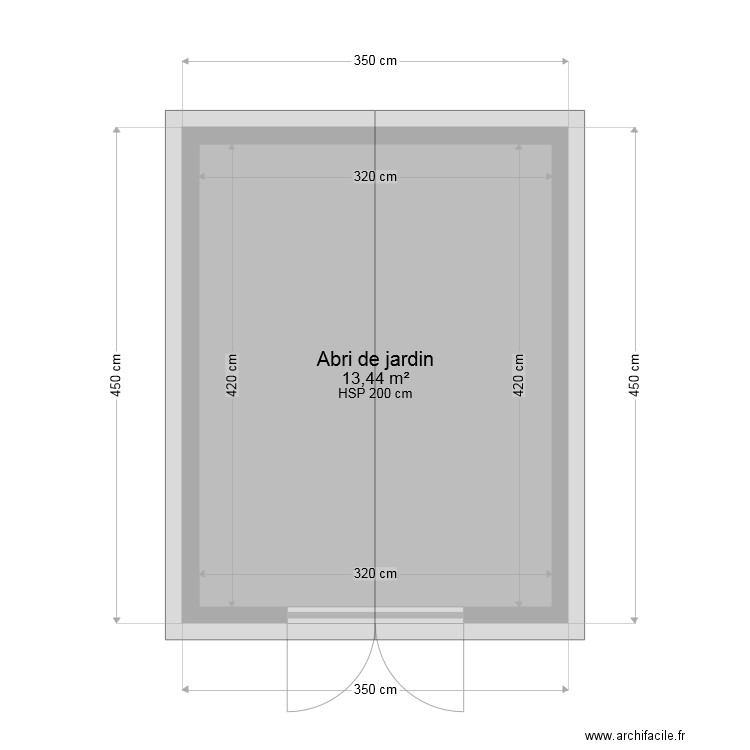 Abri de jardin. Plan de 0 pièce et 0 m2