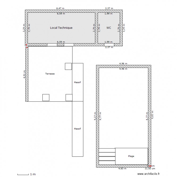 Espace Piscine. Plan de 0 pièce et 0 m2