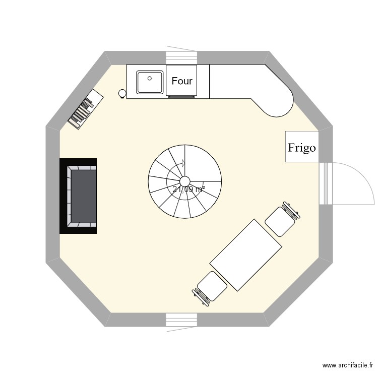 tour. Plan de 0 pièce et 0 m2