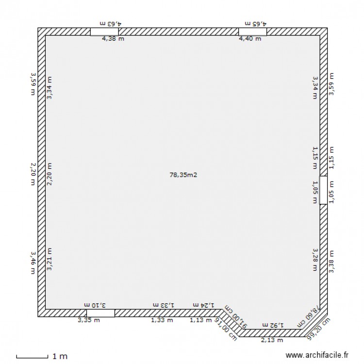 PLAN VIDE NIVEAU 1. Plan de 0 pièce et 0 m2