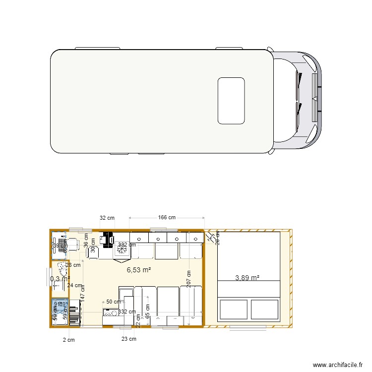 projet camping car 4. Plan de 0 pièce et 0 m2