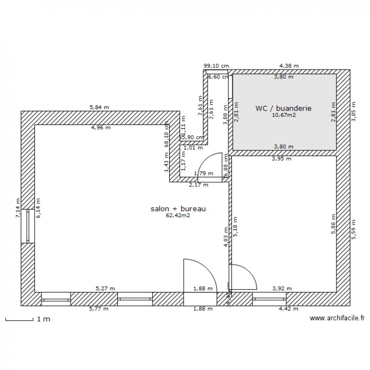 salon. Plan de 0 pièce et 0 m2