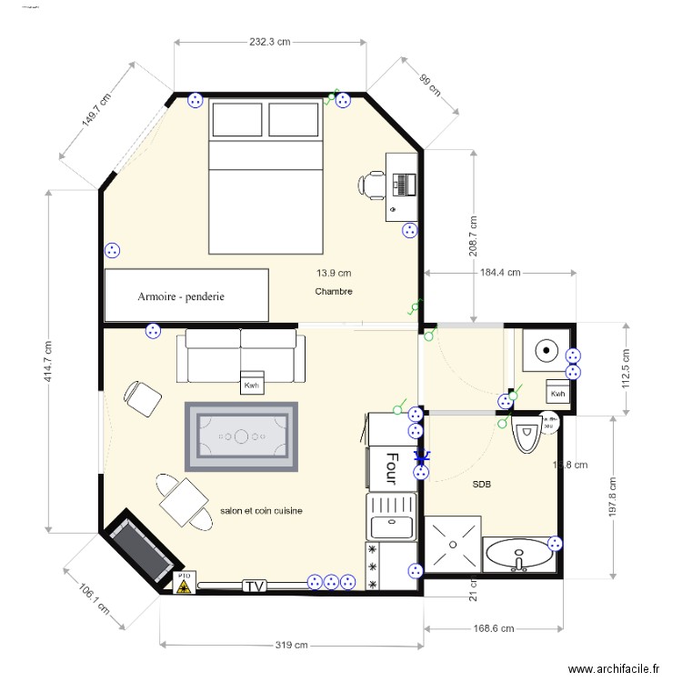 Appartement M KOSKAS. Plan de 0 pièce et 0 m2