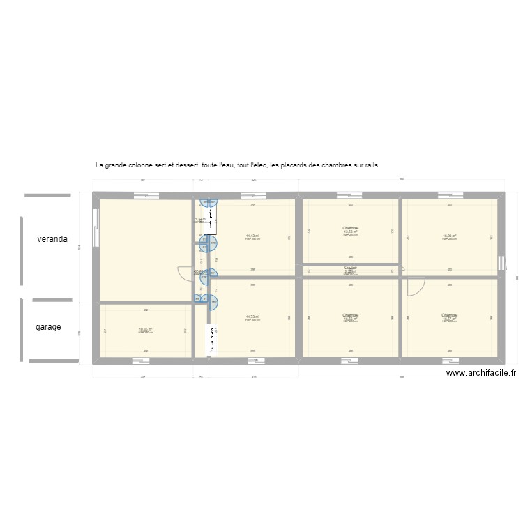 2 villas de 3 chambres colonne eau et elec. Plan de 0 pièce et 0 m2