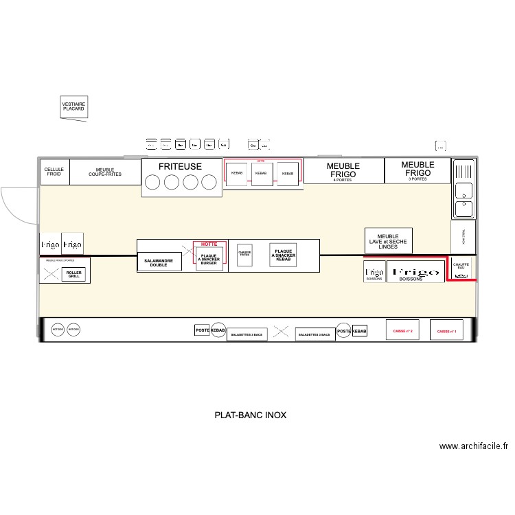 La boucherie 6. Plan de 1 pièce et 57 m2