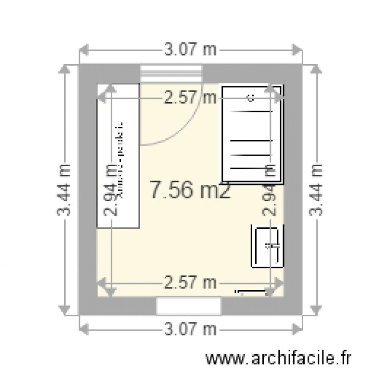 salle de bain 1. Plan de 0 pièce et 0 m2