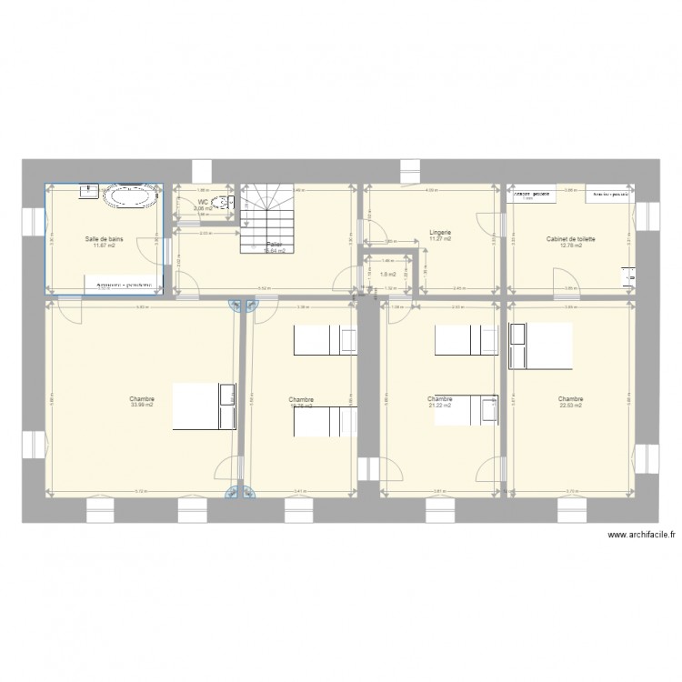 Vauharouard_1er étage. Plan de 0 pièce et 0 m2