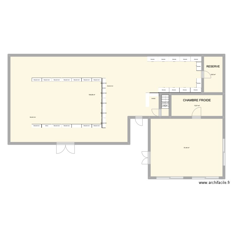 BOUCHERIE. Plan de 9 pièces et 340 m2