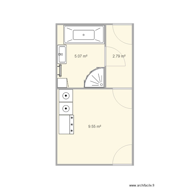 SDB Garage 2. Plan de 0 pièce et 0 m2